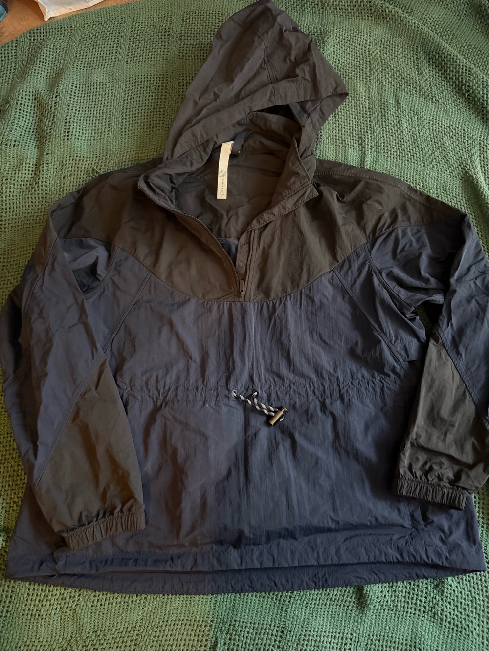 Lululemon Womens Black & Dark Navy Lightweight Anorak Hooded Jacket